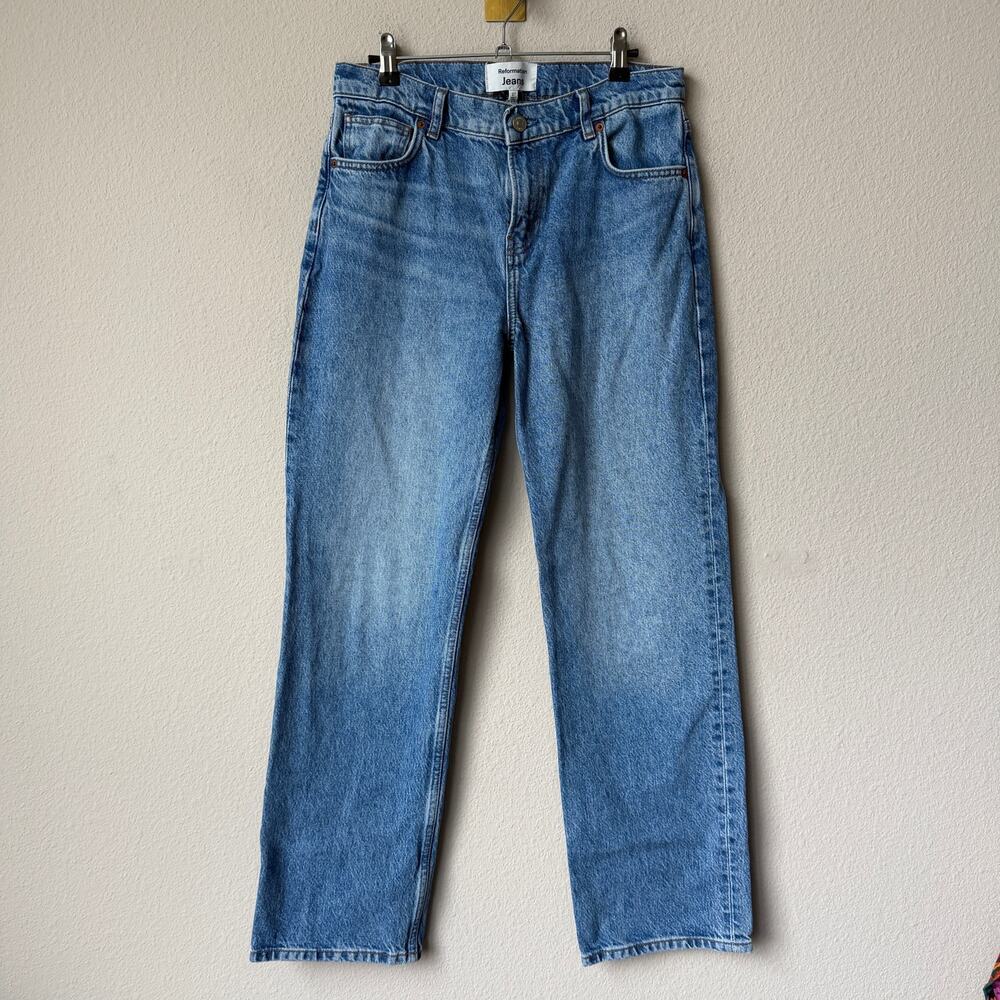 Reformation Abby Low Rise Straight Jeans Size 27 - Picture 2 of 6